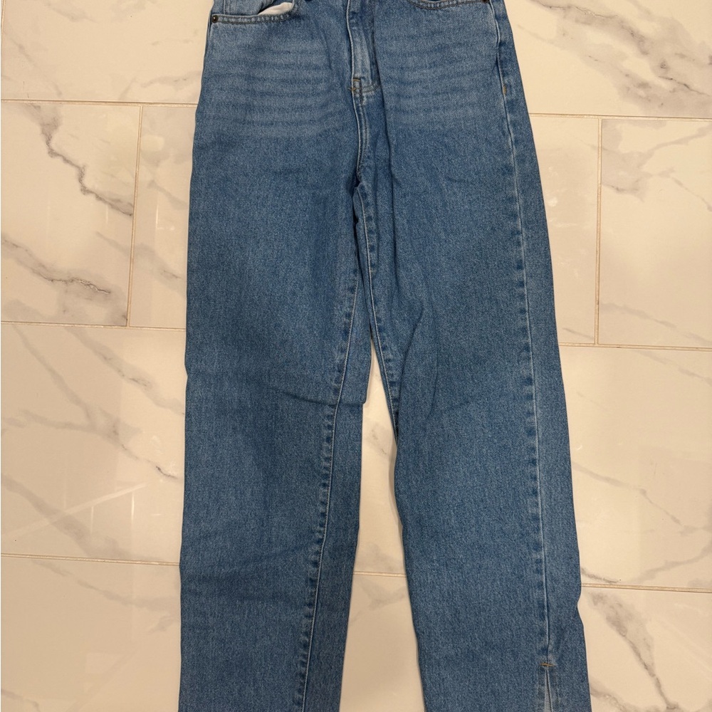 Nasty Gal womens Straight Blue Jeans